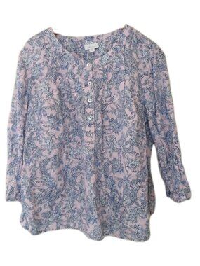 J. Jill Love Linen Popover Blouse